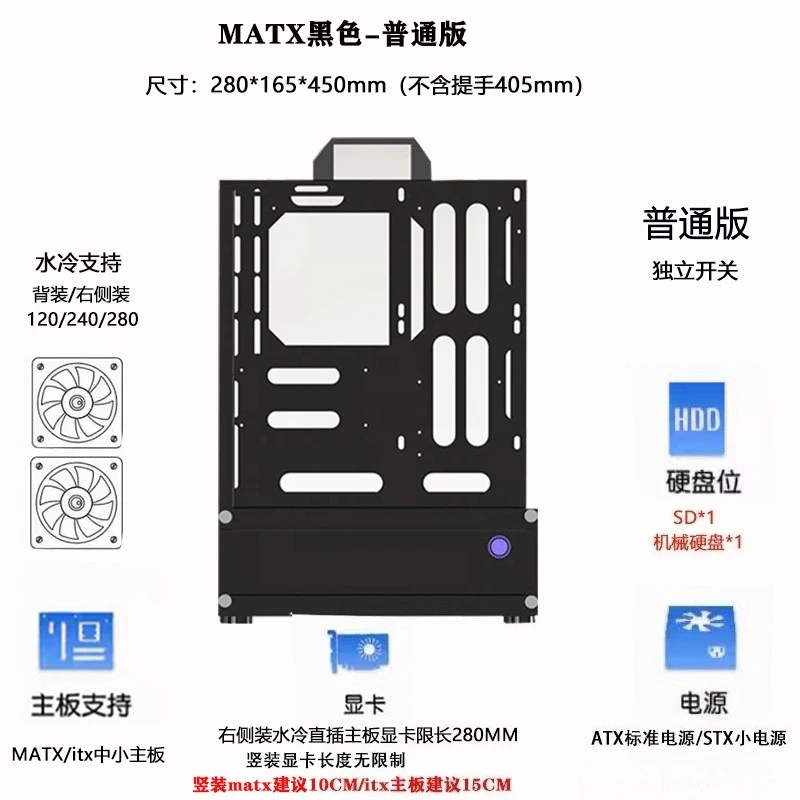 Open Chassis 240/360 Water-Coo - Pc Chassis 评论和价格