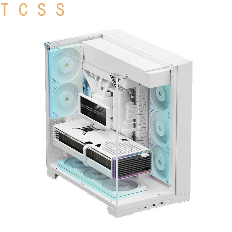 White Panoramic Triple Tempere - Pc Chassis 评论和价格