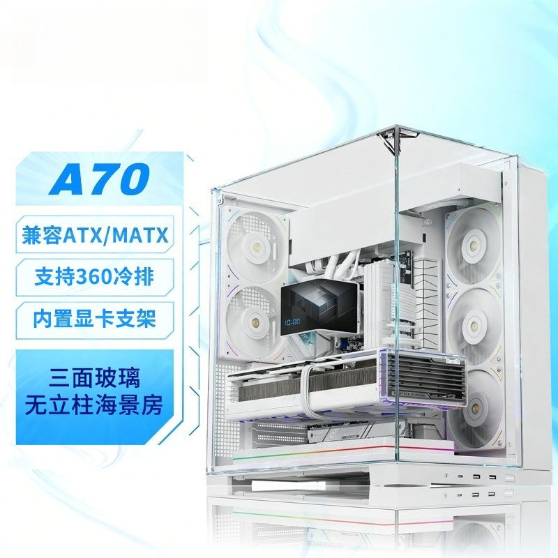 White Panoramic Triple Tempere - Pc Chassis 评论和价格