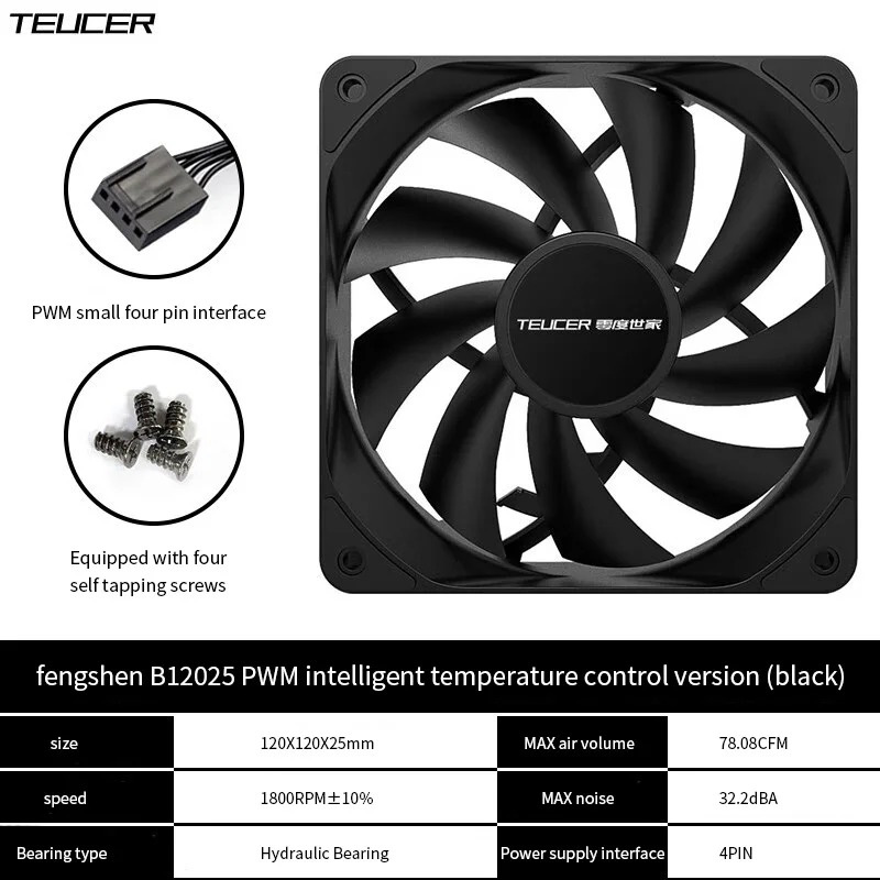 Teucer 12cm Chassis Fan PWM Co - Case Fan Controller 评论和价格